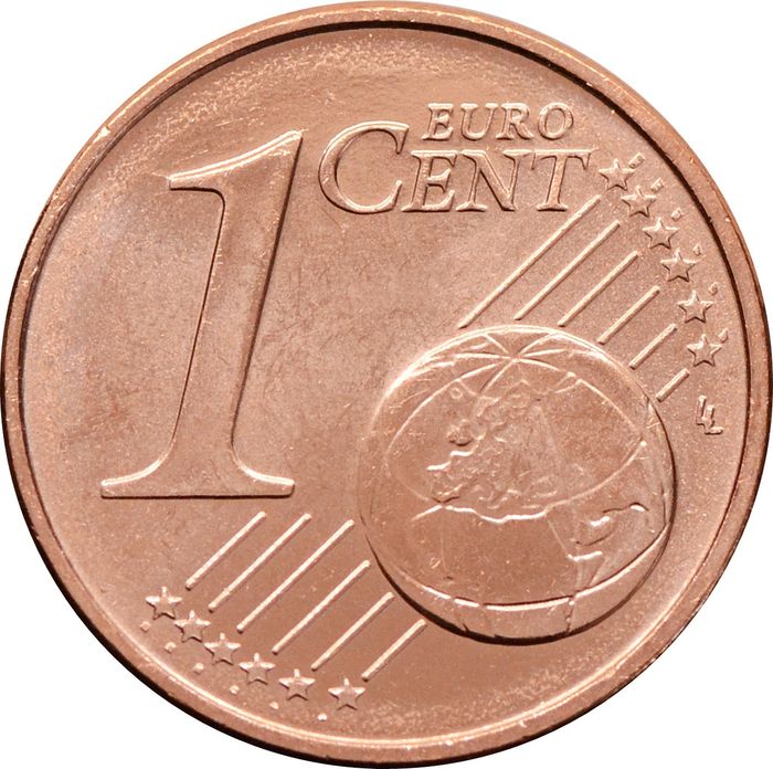 1 евроцент 2017 Литва (1 euro cent)