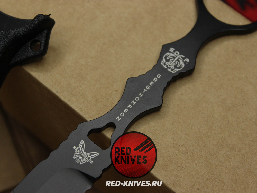 Нож Benchmade SOCP M - полусиррейтор, темный RK/Н19