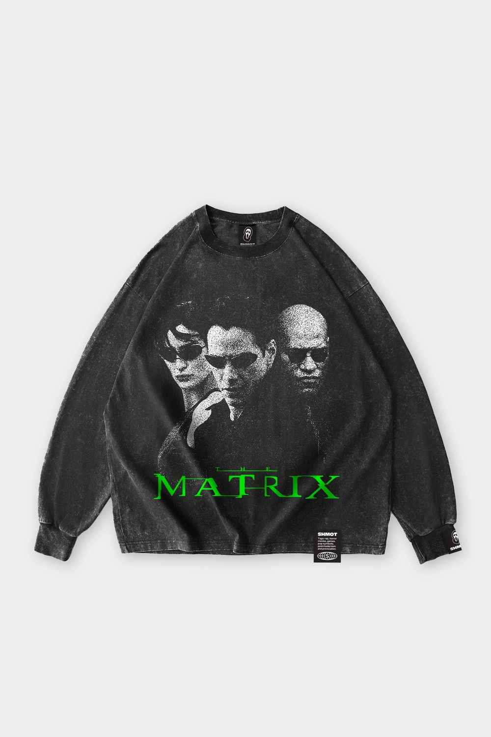 Лонгслив SHMOT "Matrix" GARMENT DYE Черный