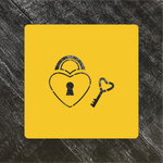 Трафарет любовь №15 Замок и ключ