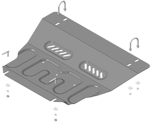 Защита картера двигателя. 2 мм, Сталь. для Audi 100 1990-1994, Motodor.70106