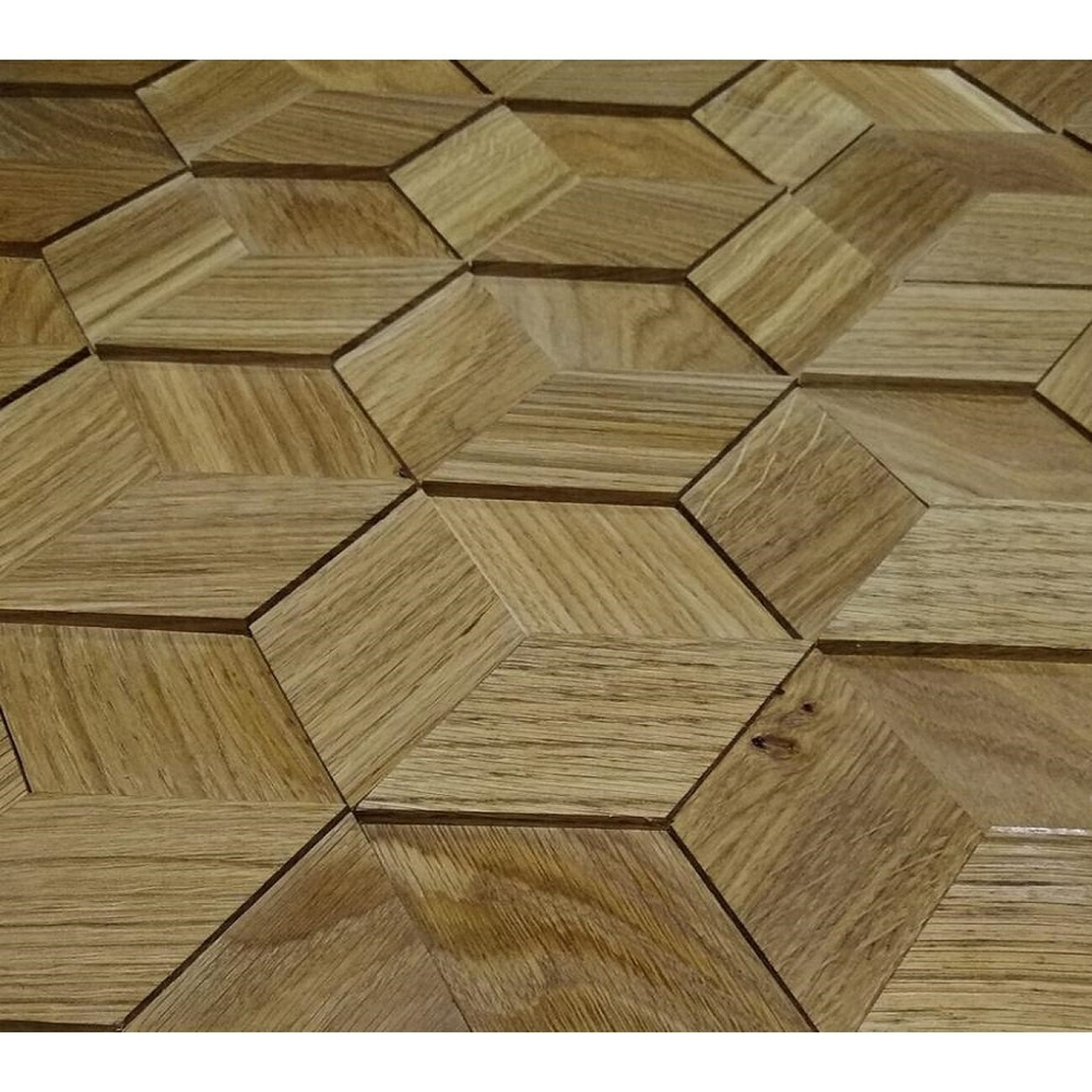 Деревянная мозаика для стен Wood Mosaic Дуб Соты