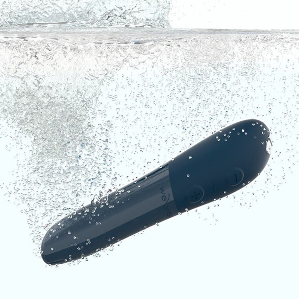 Синяя водонепроницаемая вибропуля 10см We-Vibe Tango X Midnight Blue SNTTSG6