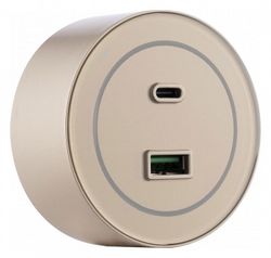 Розетка USB и type C на треке Arte Milano Am-track-sockets-39 399732TS/USB-Type-C Gold