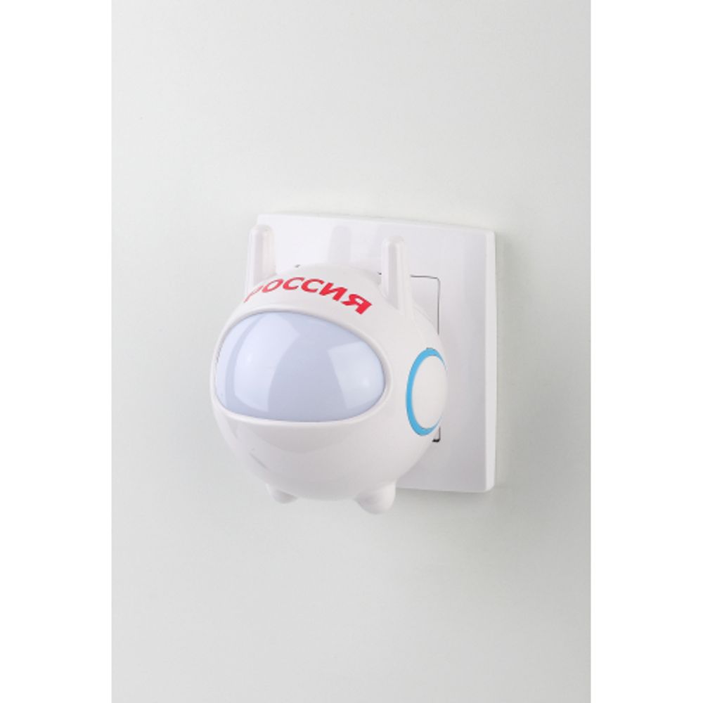 Ночник - светильник светодиодный ЭРА NN-604-LS-W в розетку с датчиком освещенности белый | Ночники