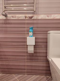 Держатель для туалетной бумаги MetaDec Quadratic c полочкой, белый