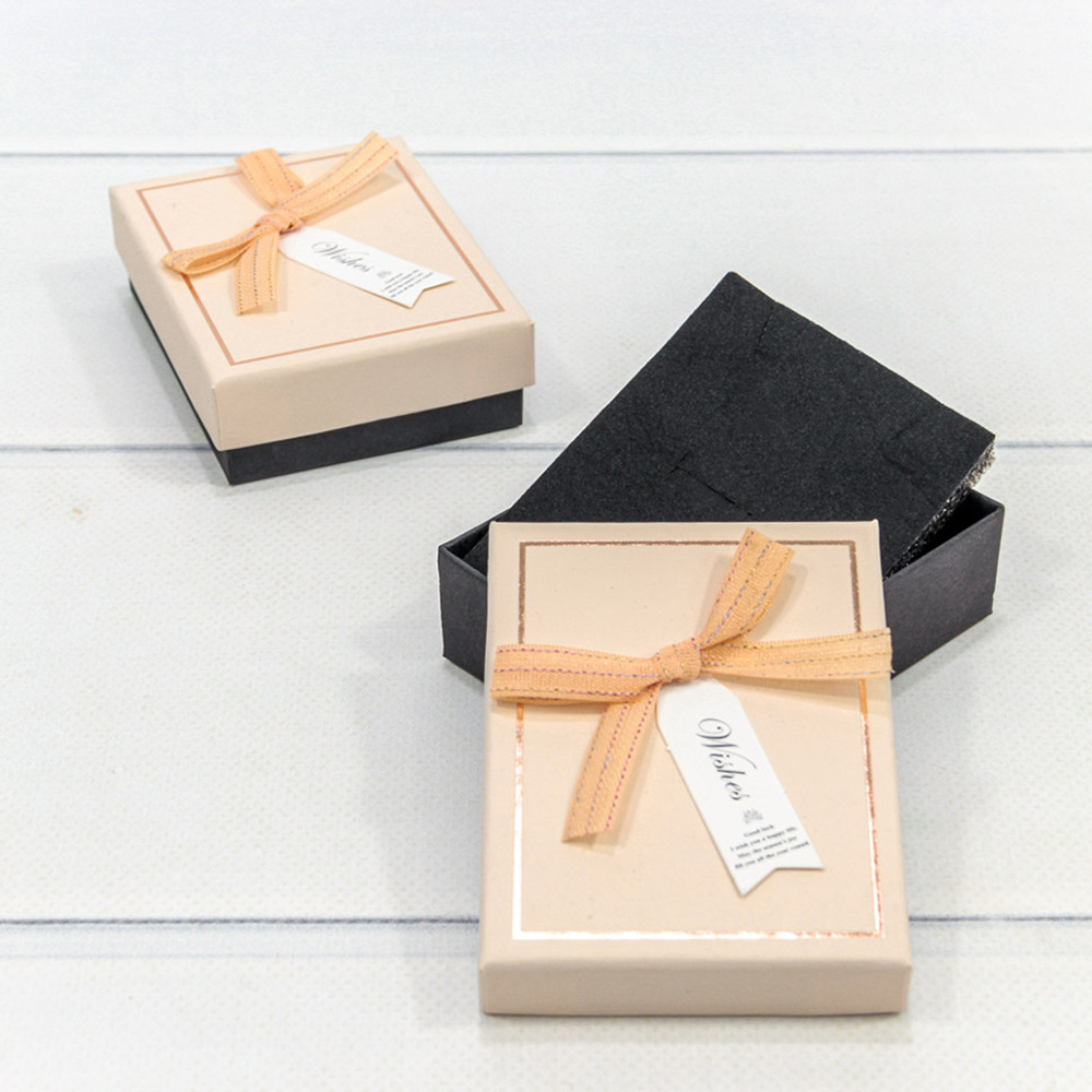 Коробка Ювелирная 9х7х2.7 см Набор 2 шт (Персиковый)