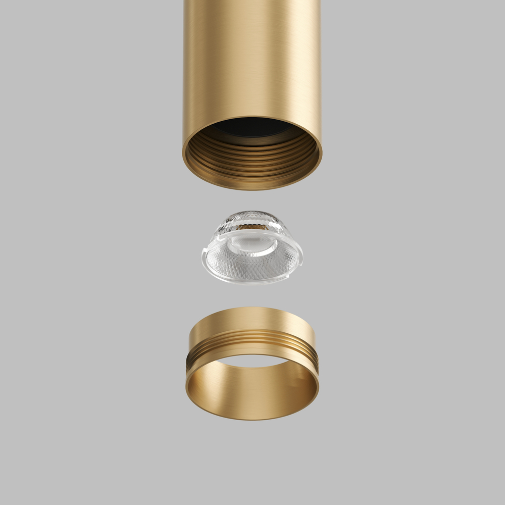 DK5744-SB Светильник для трека SHINE SPOT со светодиодом, D40*H200 кабель 1500мм, 48V DC, 8W, RA?90, 3000K, IP20, сатинированная латунь, алюминий