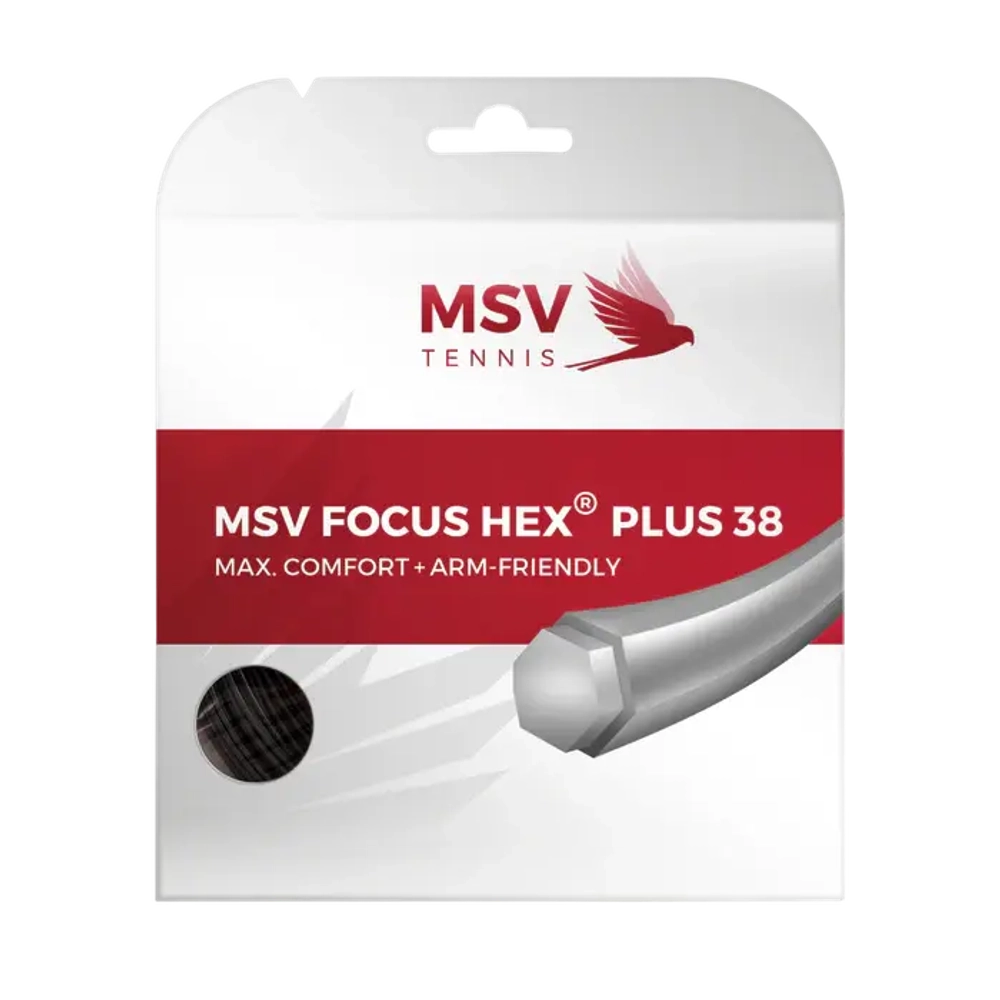 Теннисная струна MSV Focus HEX Plus 38, 1,30, 12м (черный)