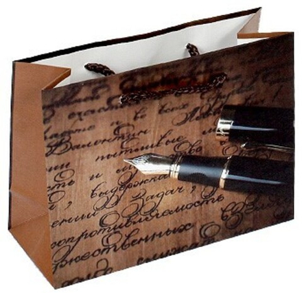 Пакет подарочный, Рукопись, 17*13*7 см, 1 шт.