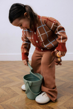 Кардиган вязаный (клетка терракот)