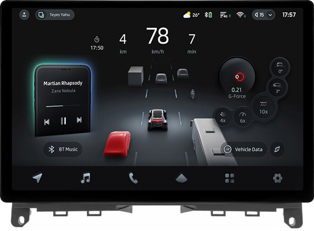 Магнитола для Mercedes-Benz C W204 2007-2011 - Teyes CC4-PRO монитор 13" 2K QLED на Android 13, Snapdragon 778G, 8+128, AI, CarPlay, DSP, 4G SIM-слот