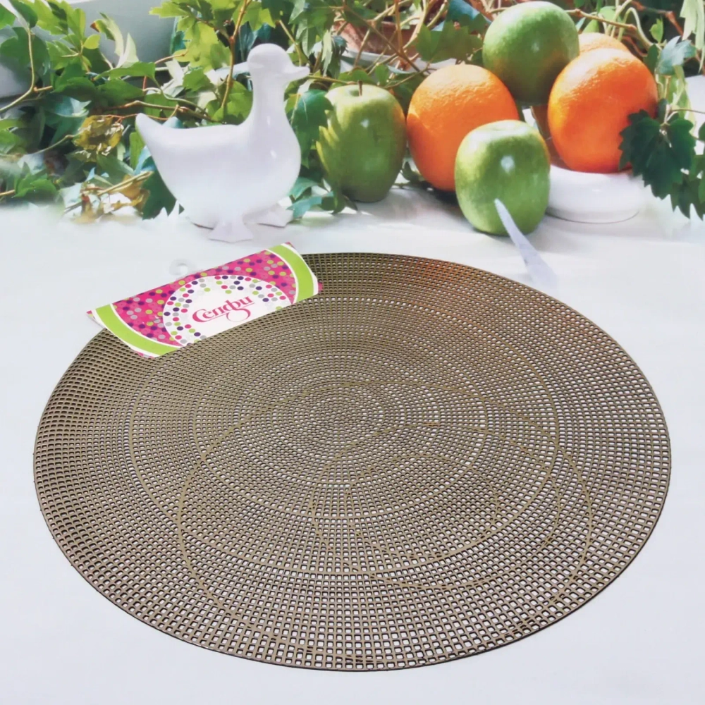 Салфетка плетеная 40см «Юпитер»золото