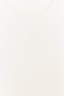 ZARA ФУТБОЛКА С ДВОЙНОЙ ВЫШИВКОЙ, ЭКРЮ