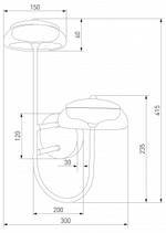 Бра Eurosvet Fungo 50388/2 LED черный