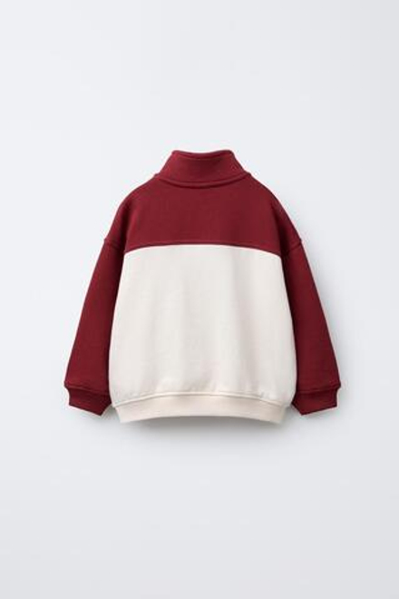 ZARA ТОЛСТОВКА С МОЛНИЕЙ, ГРАНАТОВЫЙ