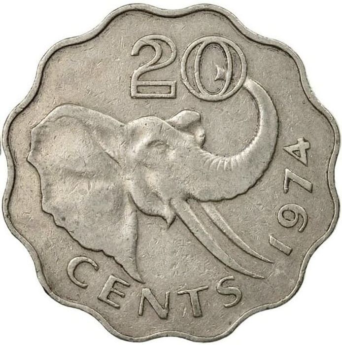20 центов 1974 Свазиленд
