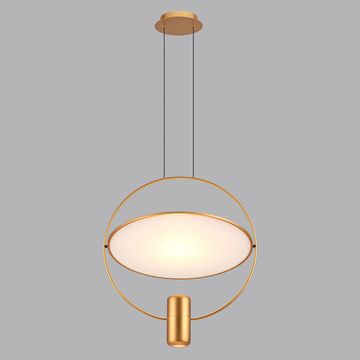 Подвесной светильник 2*GU10+7W 3000К 7028/2L золото/белый матовый ORBITE Odeon Light