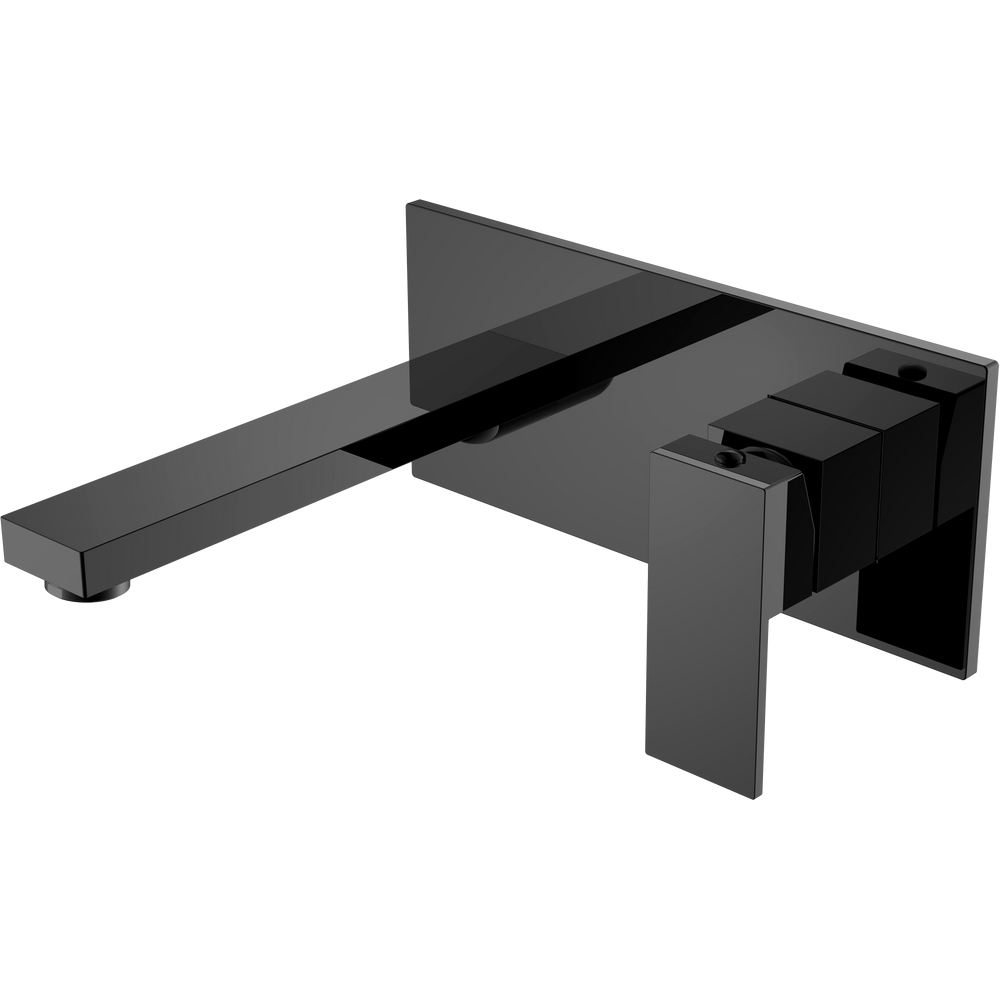Смеситель для раковины Boheme Qubic 475-SGM С ВНУТРЕННЕЙ ЧАСТЬЮ, shinny gun metal