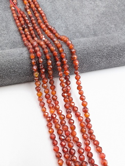 Фианиты 3мм, оранжево-красный