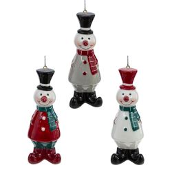 GAEM Фигурка декоративная подвесная "Снеговик", L3,5 W3,5 H9,5 см 3в.