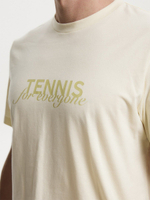 ОДЕЖДА ДЛЯ ТЕННИСА Мужская, Футболка SEVENSIX VICTORY COTTON T-SHIRT CREAM .