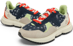 Kappa Kappa deconstructed stitching casual daddy shoes low-cut men and women with the same style blue, white and brown