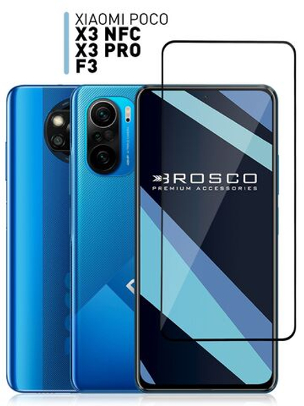 Защитное стекло ROSCO для Poco X3 NFC;Poco X3 Pro;Poco F3 оптом (арт. XM-PX3-FSP-GLASS-BLACK)