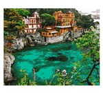 Картина по номерам 40*50см "Рыбацкий город Италии" (Lori)