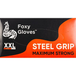 Перчатки Foxy-Gloves одноразовые Steel Grip нитриловые неопудренные особопрочные оранжевые (размер XXL, 100 штук/50 пар в упаковке)