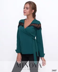 Блуза 1107-темно-зеленый Minova