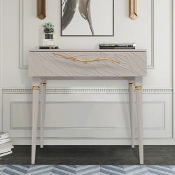 Консоль Арт Колор leaves Классик Голд Серый агат