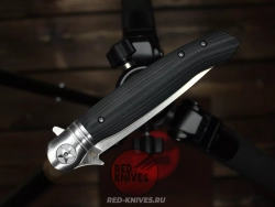 Складной нож REPTILIAN НКВД 03-1 c клинком из стали D2, рукоять зеленая микарта