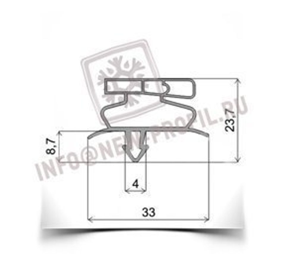 Уплотнитель 65,5*56,5 см для стола охлаждаемого True TUC-48-HC (размер по пазу). Профиль 019