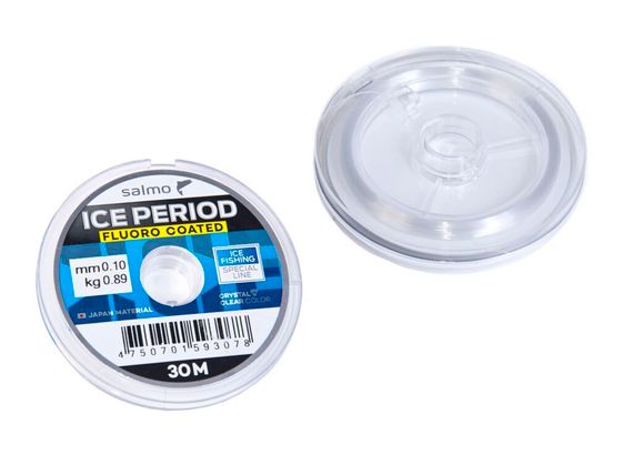 Леска монофильная зимняя Salmo ICE PERIOD FLUORO COATED 30 м, 0,10 мм