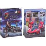 Пакет подарочный «Гонка» 18*24*8,5 см, микс