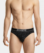 Мужские трусы слипы спорт Atlantic, набор 3 шт., хлопок, темный хаки + графит, 3MP-151