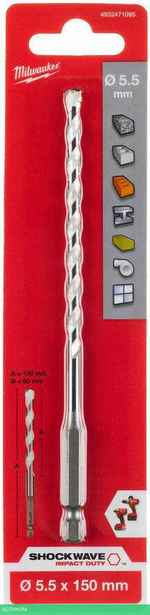 Сверло Milwaukee 5.5x150 мм Hex (4932471095)