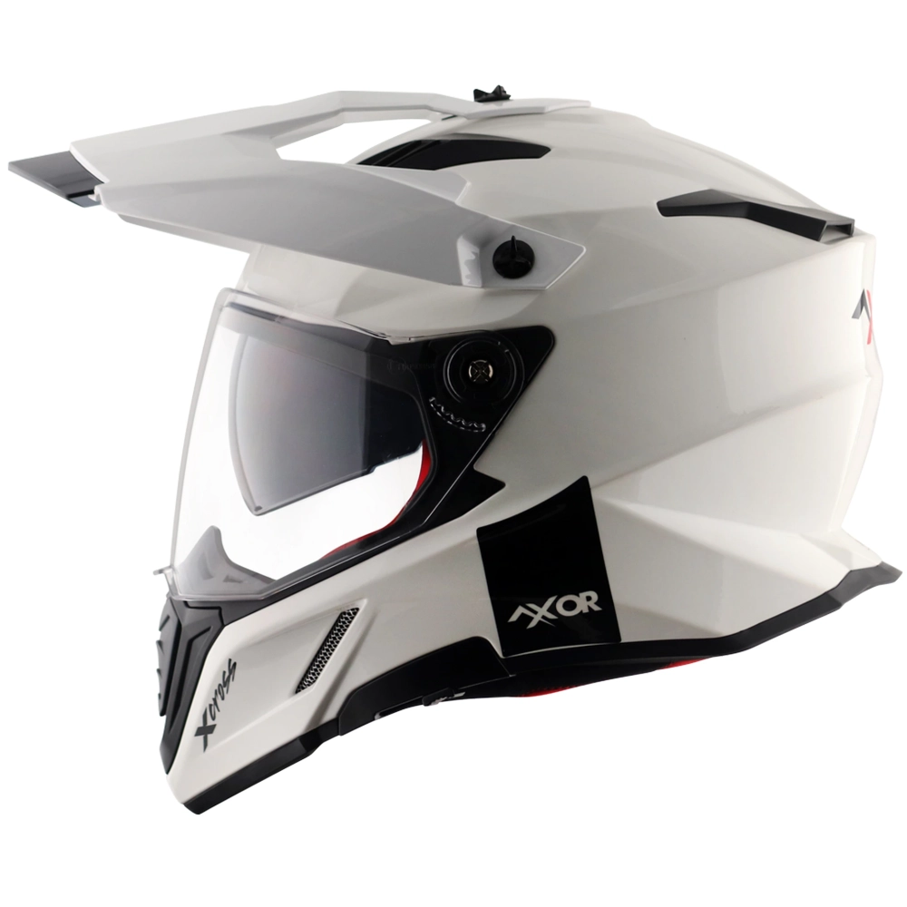 Шлем AXOR X-CROSS DUAL VISOR SC, с визором, цвет белый (S)