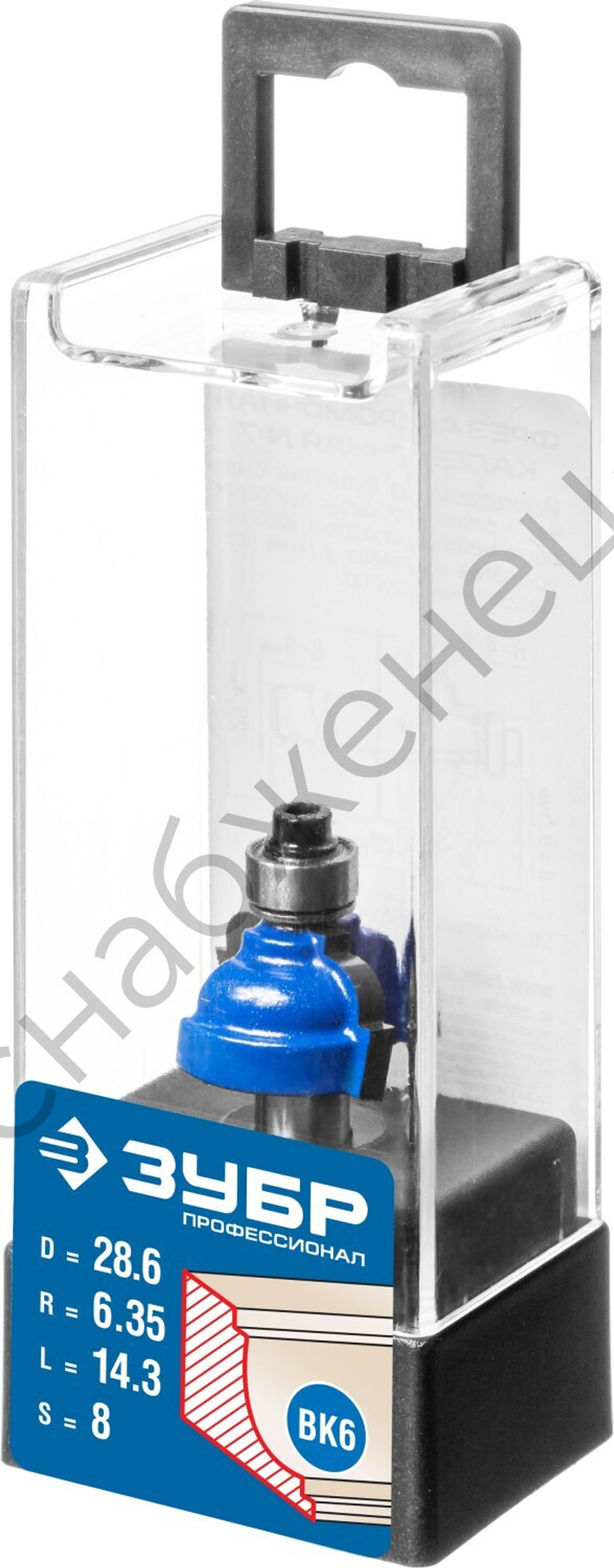 ЗУБР 28,6x16мм, радиус 6.3мм, фреза кромочная калевочная №7