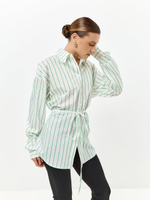 Рубашка Николь в изумрудную полоску