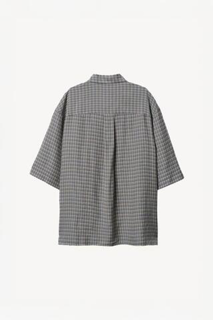 ZARA X WILLY CHAVARRIA РУБАШКА ОВЕРСАЙЗ В КЛЕТКУ, СИНИЙ/БЕЛЫЙ