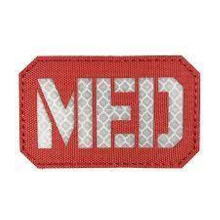 Шеврон MED светоотражающий кордура. Красный