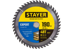 Диск пильный по дереву Точный рез (190x20/16 мм; 48T) Stayer 3682-190-20-48_z01