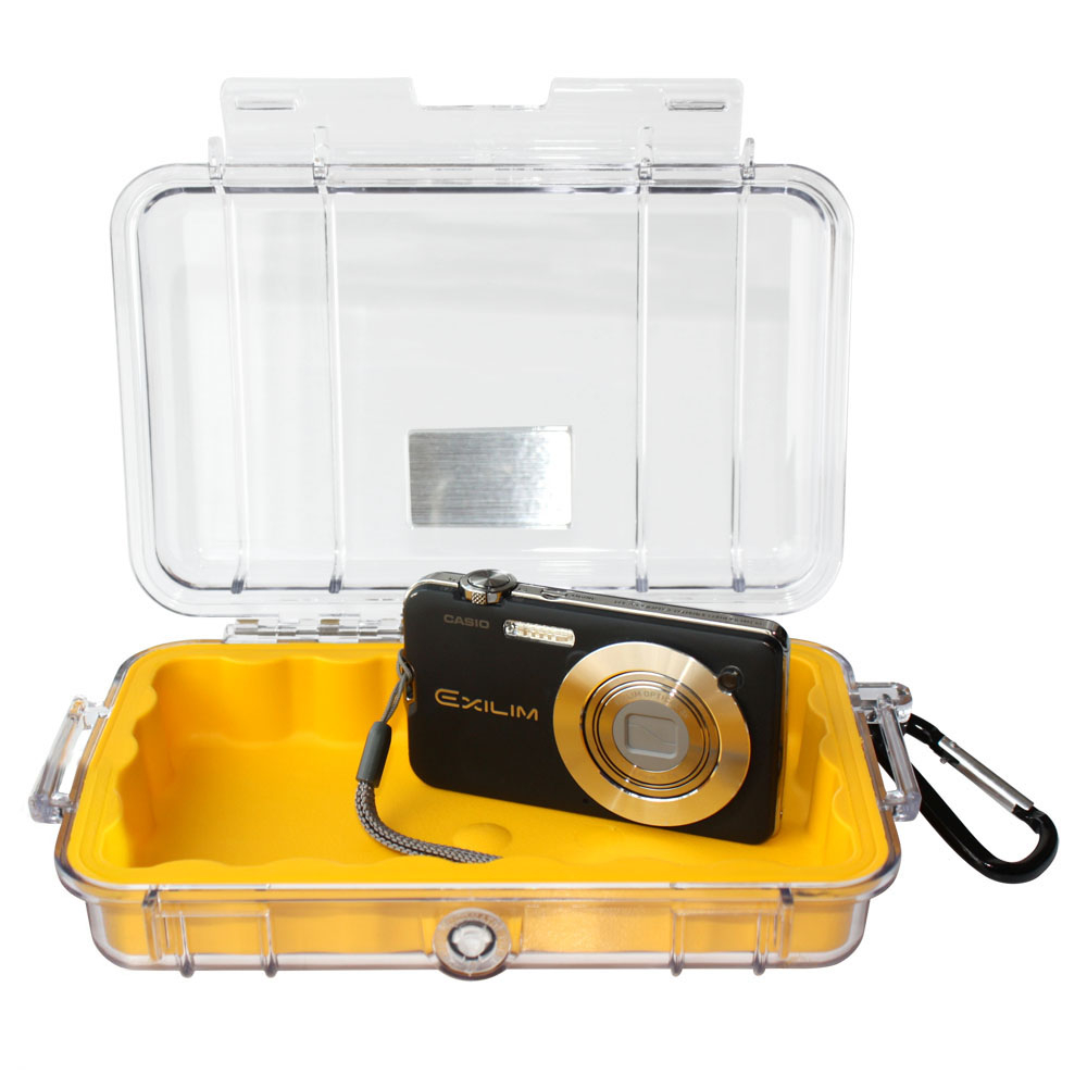 Защитный кейс Peli™ 1040 прозрачный с желтой вставкой