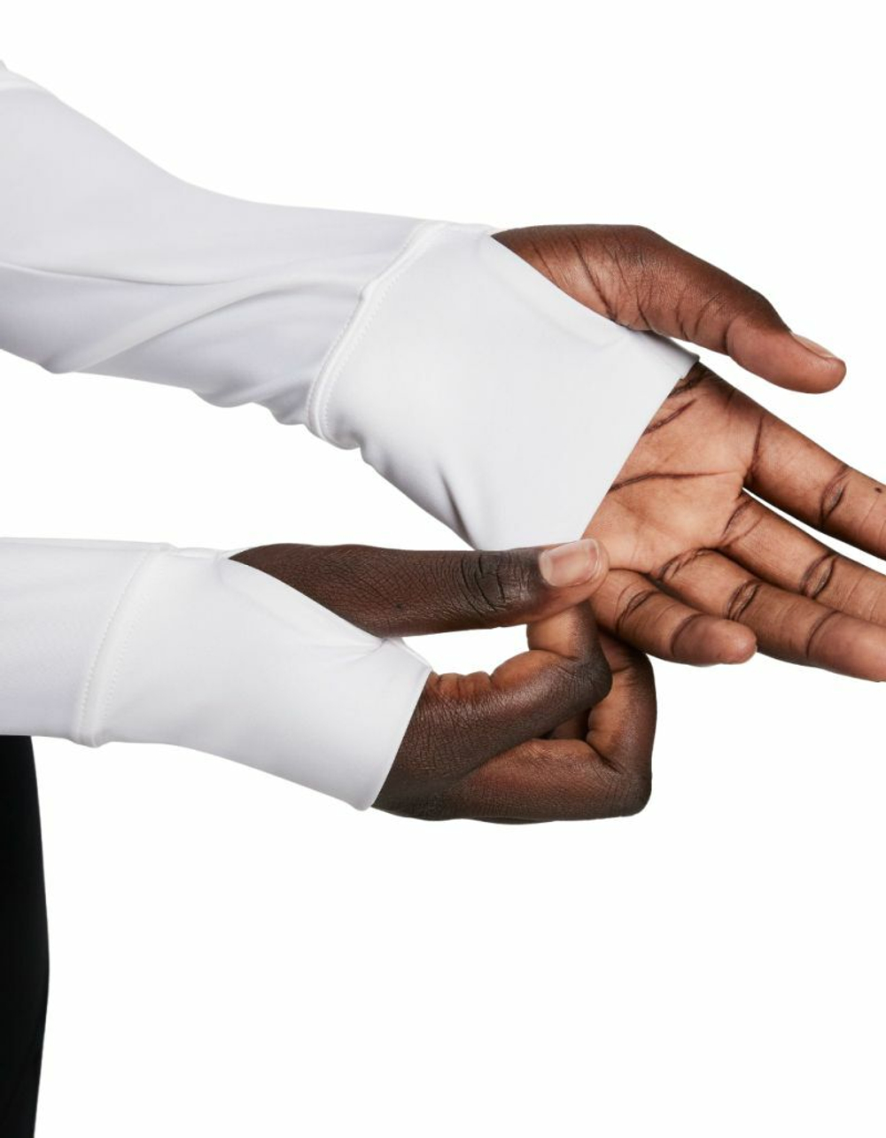 Женская теннисная футболка (dł. Рукава) Nike Pro 365 Dri-Fit Cropped Long-Sleeve Top - white/black