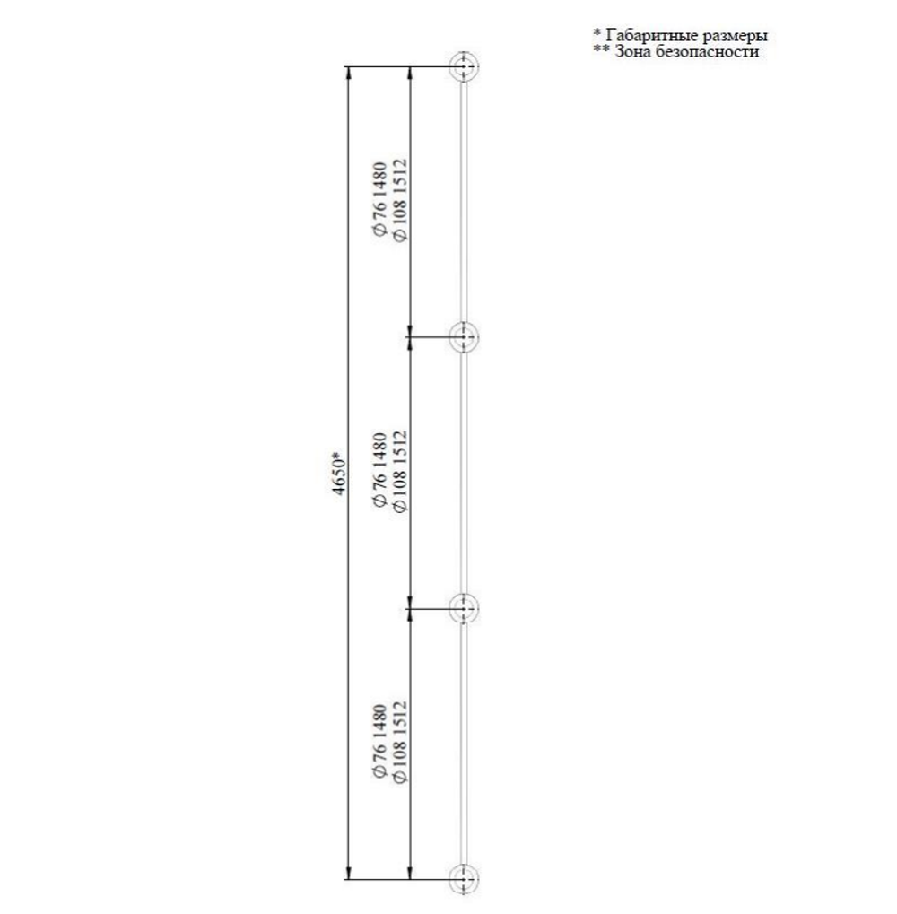Спортивный комплекс №36, трехсекционный комплекс с турником и шведской стенкой, 4650*200*2700 мм., D=89 мм.