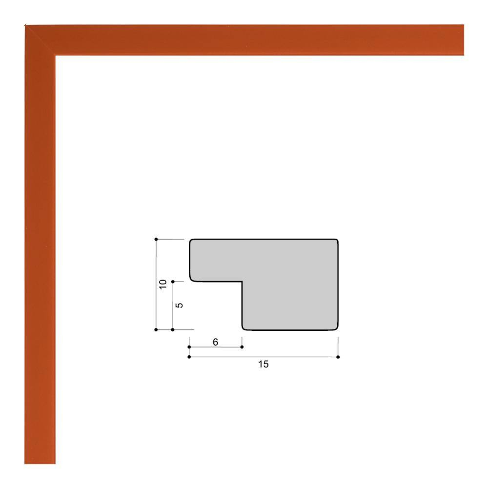 Фоторамка 30х40 см оранжевая, без фактуры, арт. 3040.746773