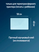 Этикетки 58х40 см полуглянец (ПГЛ) для термотрансферного