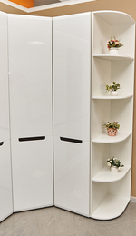 Пенал широкий Стокгольм белый/белый глянец 380